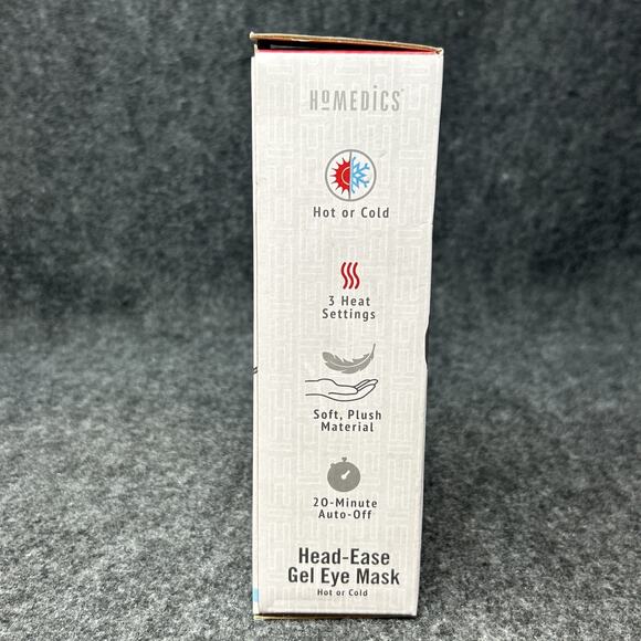 NEW HoMedics Eye Mask Head Ease Freezable Gel Heat Cold Therapy Plush LED Relief - Picture 4 of 7